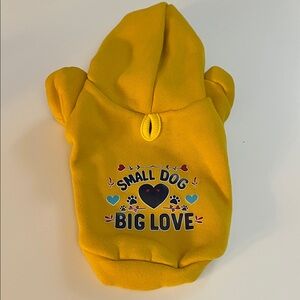 Yellow Dog Hoodie - Small Dog Big Love